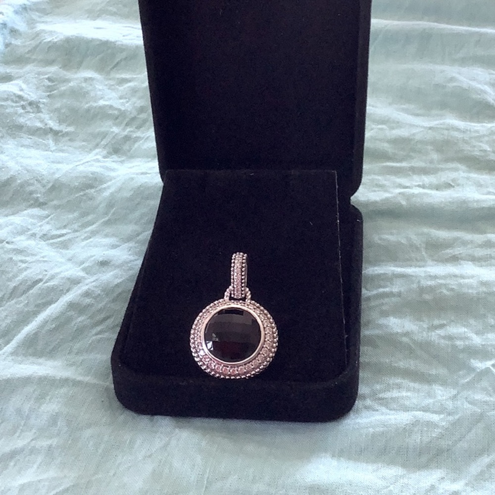 Judith Ripka Silver and black Onyx dublet pendant enhancer